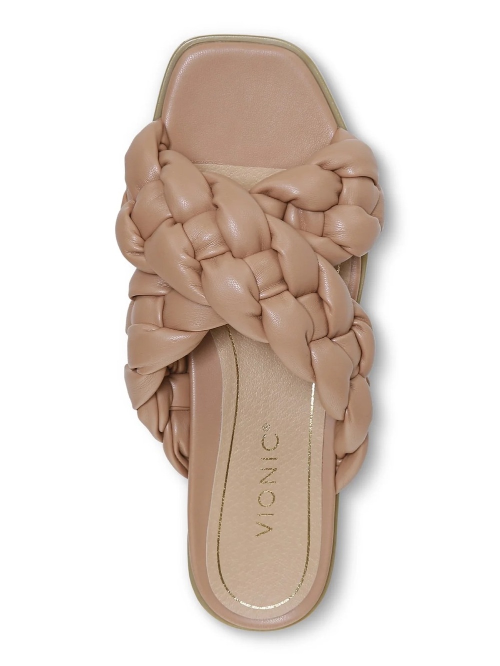 Vionic Kalina Macaroon Crisscross Braided Slide Sandals- Size 10.5